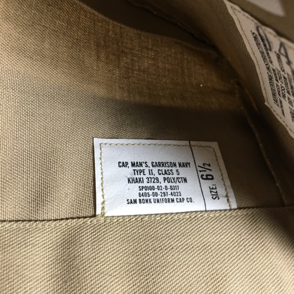 US Navy Khaki Garrison Cap Size 6.5 Set of 2 - Picture 3 of 5